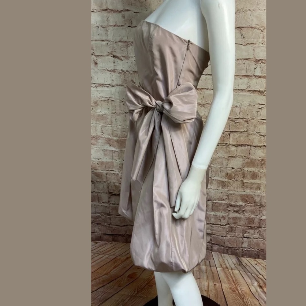 Zara Basic Medium Mauve Strapless Dress - image 3